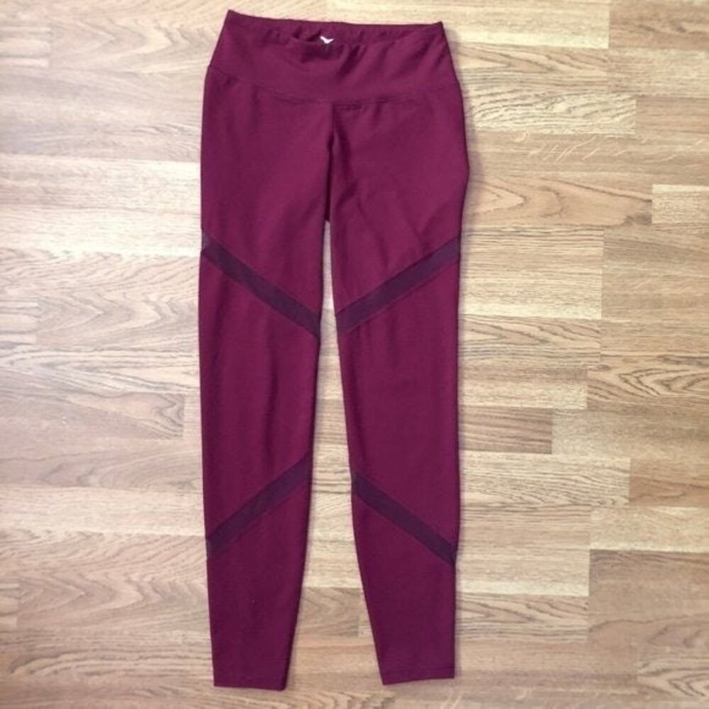 Old Navy sz S Active Go Dry Mesh Maroon Leggings